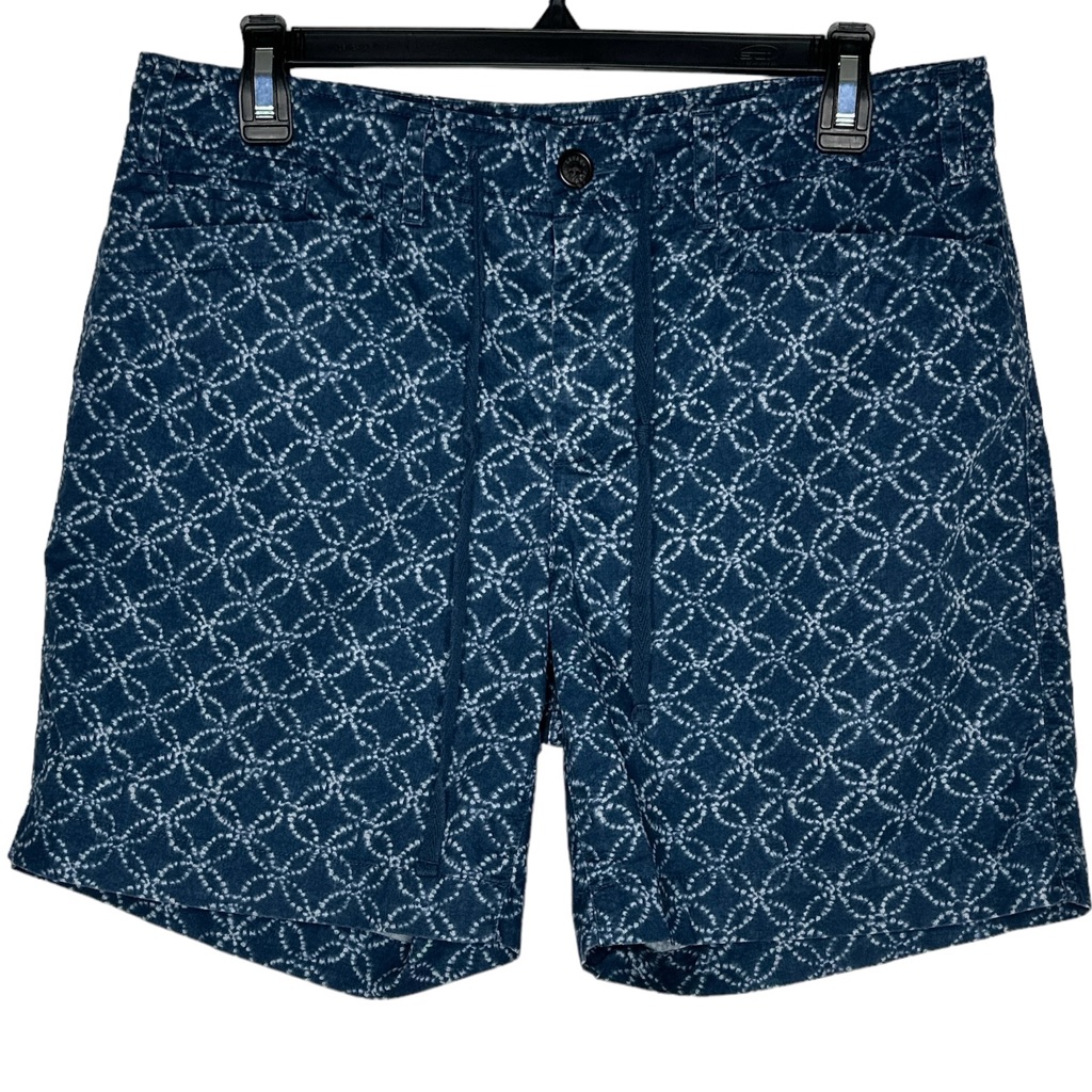 Lauren Ralph Lauren Shorts Women 6 Chino Blue Lrl Geometric Drawstring Ladies
